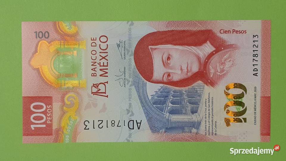 MEKSYK 100 PESOS BANKNOT ROKU 2020 UNC Lębork