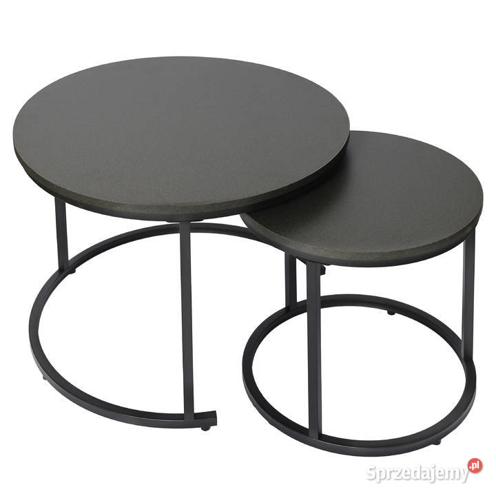 Nowoczesne stoliki kawowe okrągłe zestaw 2w1 Dom i Ogród Poznań sprzedam