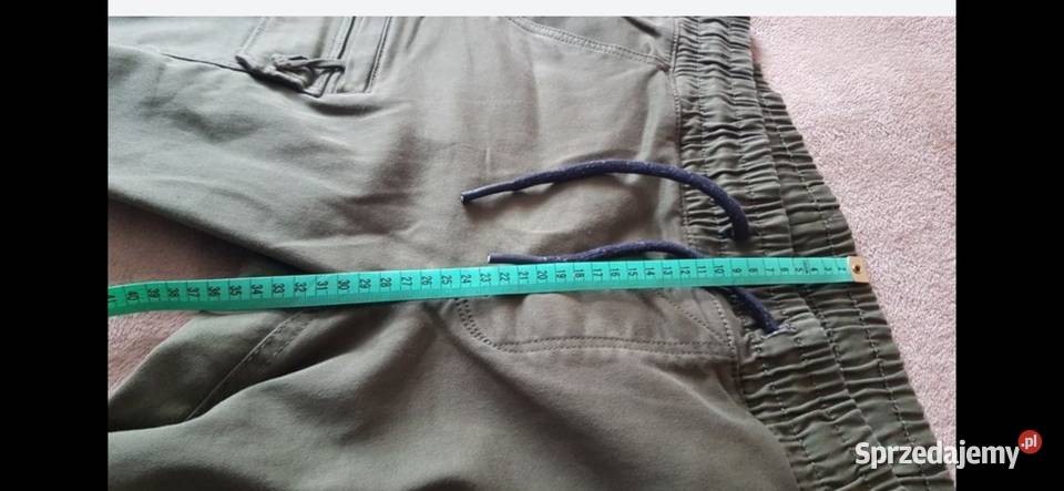 Spodnie męskie Cropp Joggery Slim zielone khaki Rozmiar L opolskie Nysa