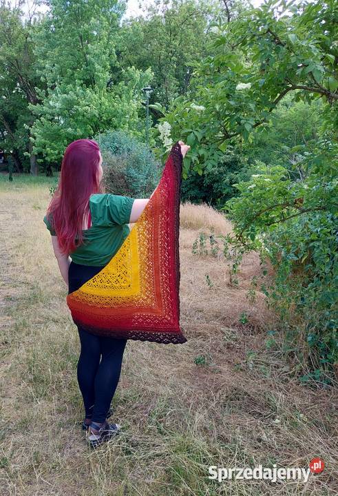 Chusta wykonana na szydełku RĘKODZIEŁO kujawsko-pomorskie Bydgoszcz