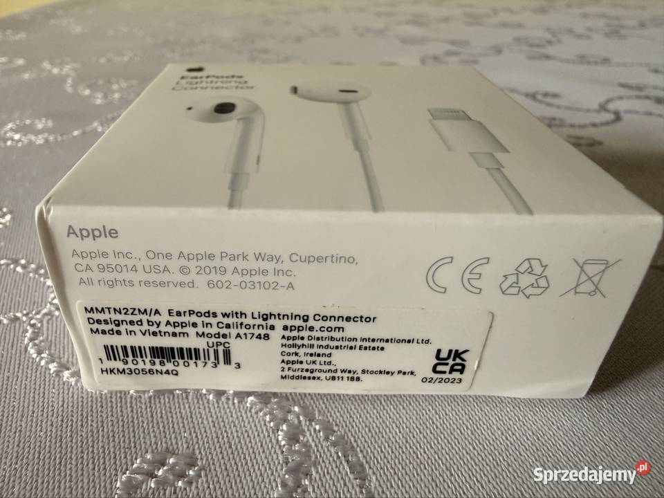 Apple EarPods Lightning oryginalne słuchawki Audio