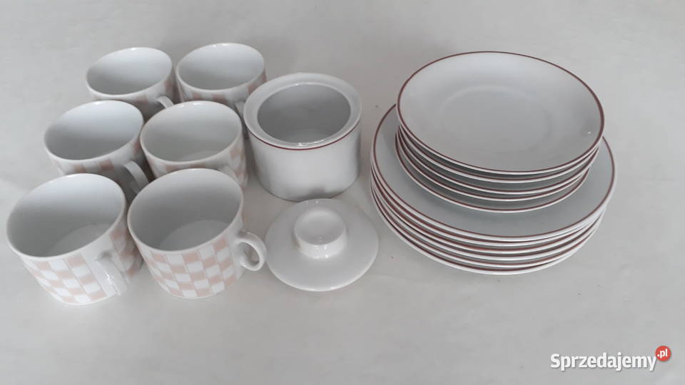 Serwis do kawy herbaty porcelanowy Nowy na 6 sprzedam