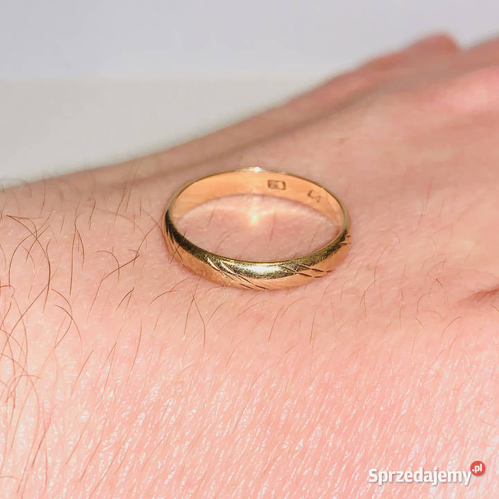 Złota OBRĄCZKA damska 585 14K pięknie ZDOBIONA Warszawa