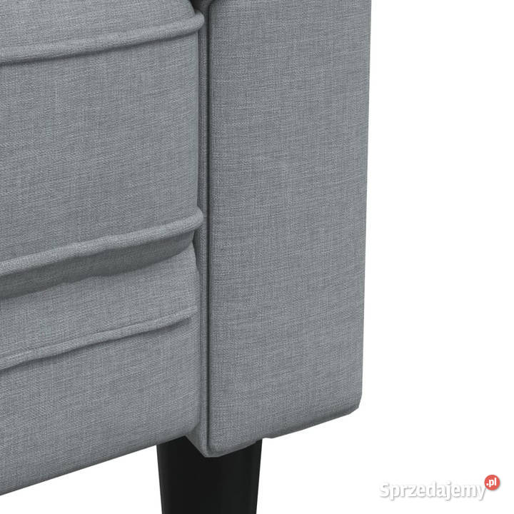 Sofa Chesterfield dwuosobowa jasnoszara obita mazowieckie Warszawa