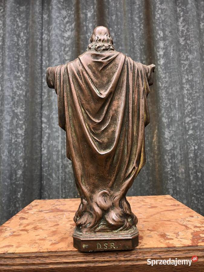 Jezus Figurka zabytkowa sygnowana Łowicz