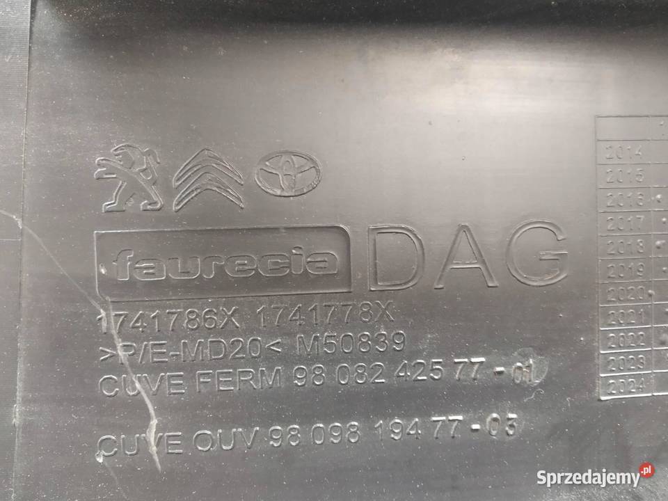 SCHOWEK PRAWY PASAŻERA 98082425ZD Citroen Jumpy