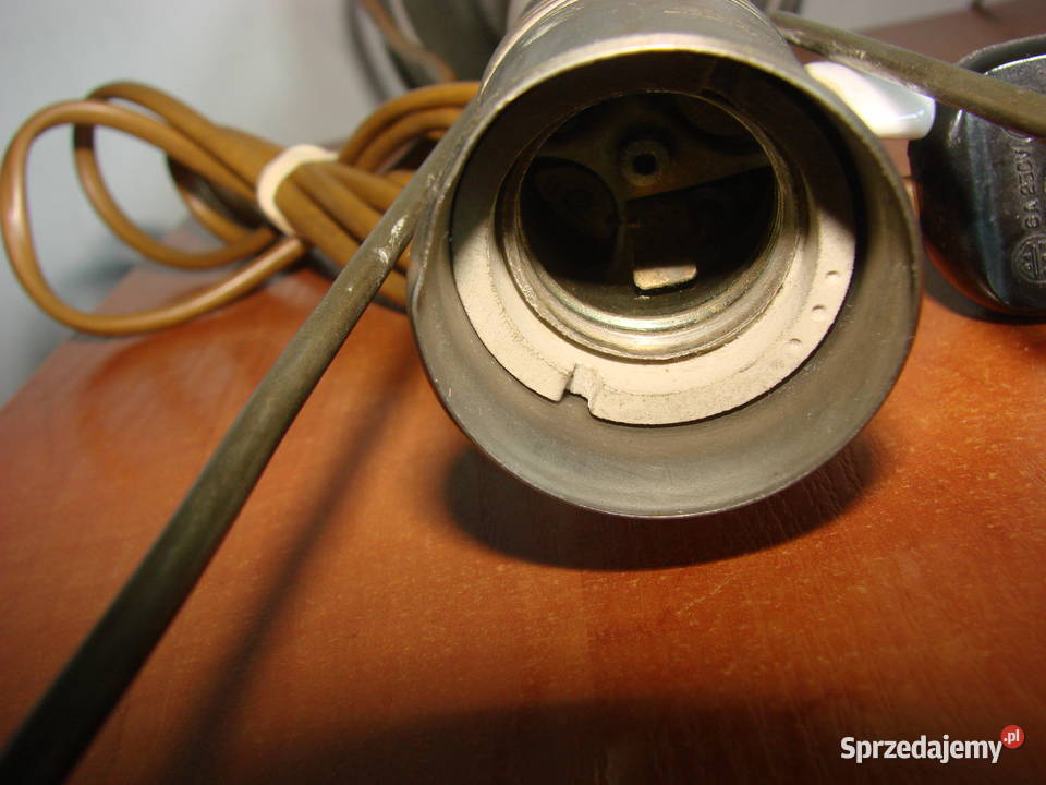 stara cynowa lampa elektryczna sygnowana sprzedam