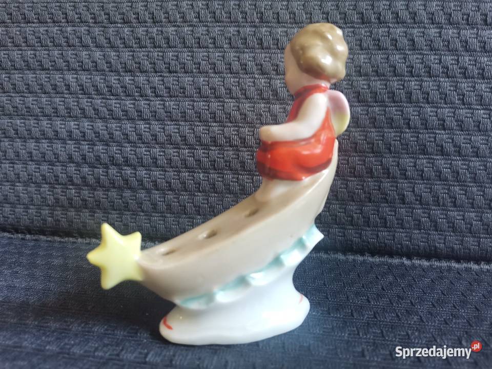Stara figurka porcelanowa Aniołek Porcelana i szkło Katowice