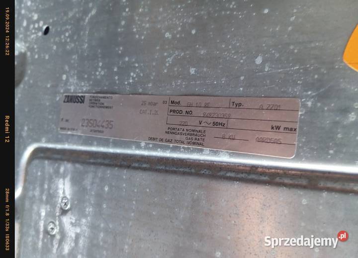 Płyta gazowa firmy Zanussi Kuchenki i piekarniki Stargard