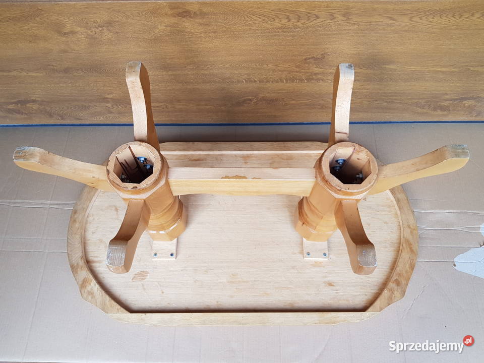 Ława drewniana owalna 108x59x50 Stoły, krzesła, biurka Warszawa sprzedam