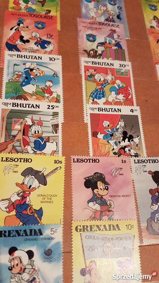 Znaczki pocztowe z serii Disney mazowieckie Warszawa
