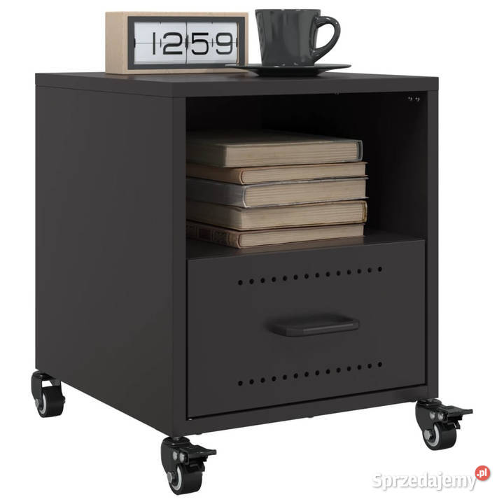 Szafka nocna czarna 36x39x435 stal WM846704 Warszawa sprzedam