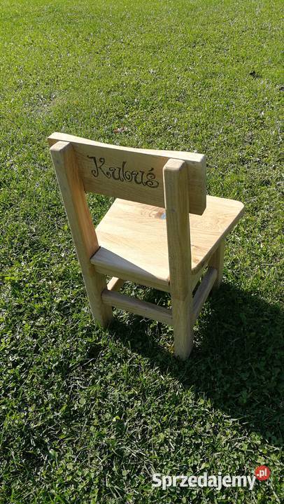 Krzesełko drewnianedębowe kilkuletniego dziecka Meble Radków