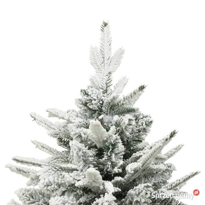 vidaXL Sztuczna choinka pokryta śniegiem zielona Warszawa sprzedam