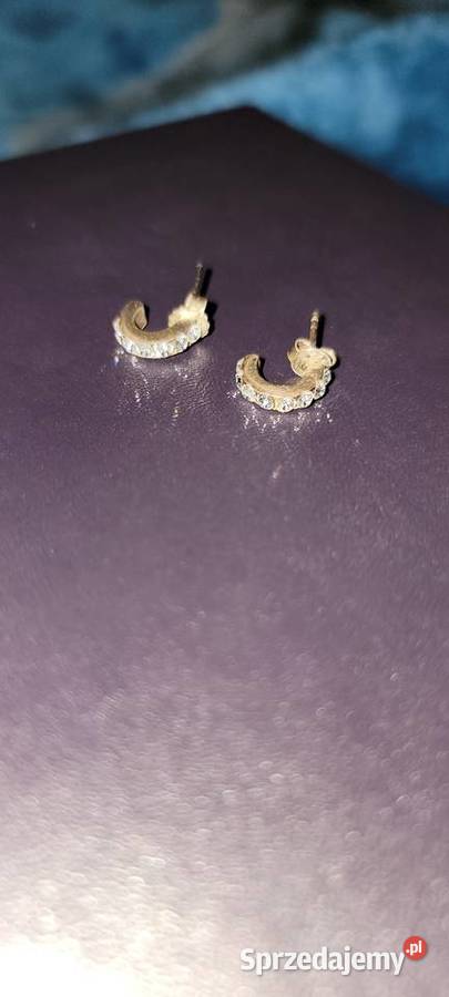 Kolczyki pół okragle posrebrzane Rzeszów
