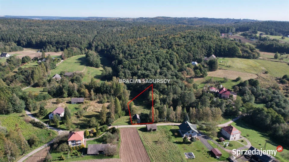 sprzedaży działki Poręba Żegoty 1600m2 gaz Nieruchomości