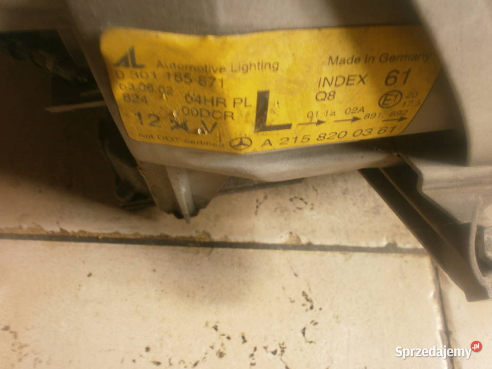 Mercedes A 2158200361 Lampa prawa xenon Zielona Góra
