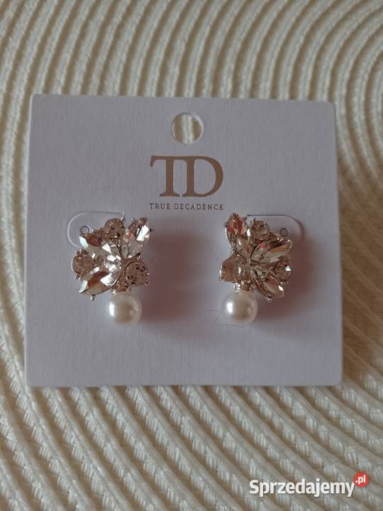 Bogato zdobione kolczyki perły biznesowe z małopolskie Kraków sprzedam