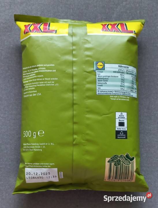 ALESTO Pistacje prażone solone w łupinach 500g Chrzanów