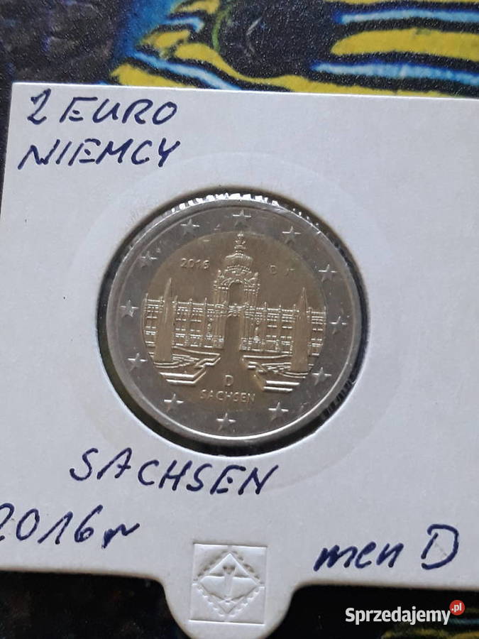 2 Euro Niemcy 2016 r Saksoniamen D UNC sprzedam
