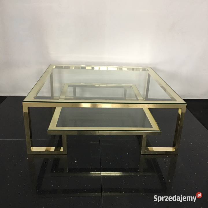 Stolik Olivson model Oscar gold 90x90x45 Piaseczno sprzedam