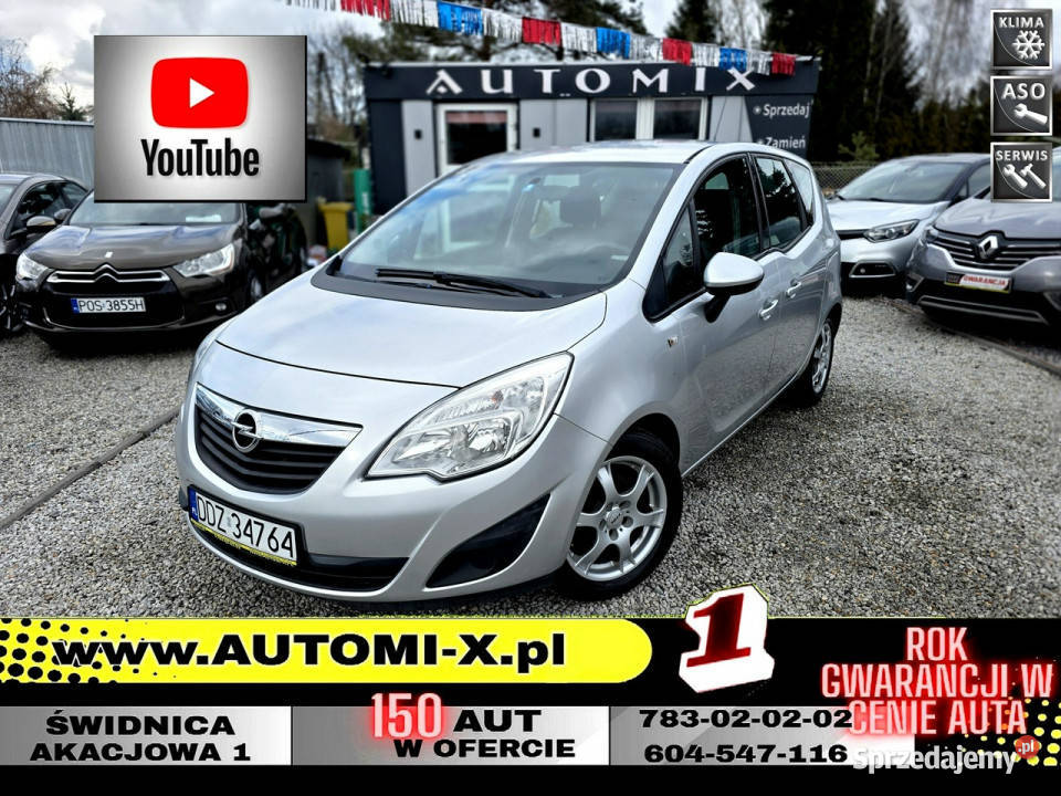 Opel Meriva 13 D Najoszczędniejszy Udok przebieg Świdnica