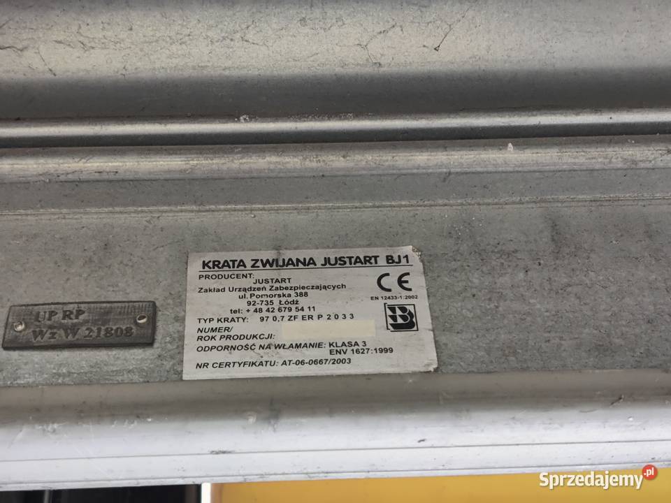 Krata antywłamaniowa zwijana JUSTART BJ1 klasa 3