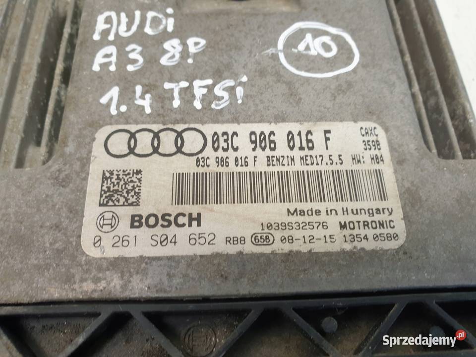 Audi A3 8P 14 TFSI STEROWNIK SILNIKA 03C906016F Rudka