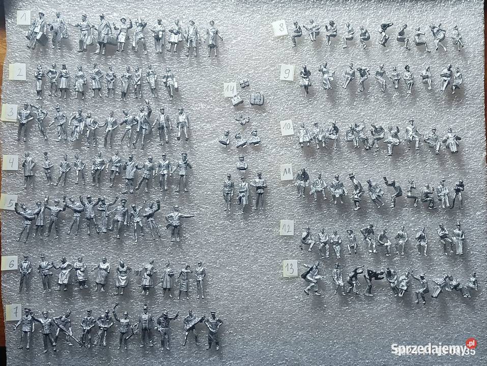 Zestaw 10 figurek ołowianych do modeli Kraków