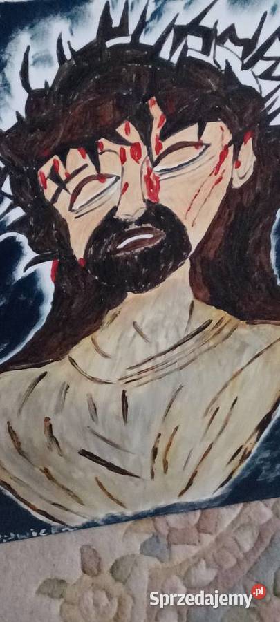 ekspresyjna interpretacja wizerunku cierpiącego inny kolor sprzedam