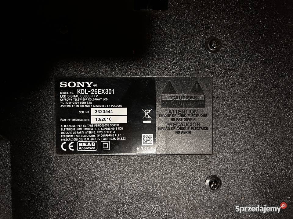 Telewizor Sony 26 z dekoderem TTbox DVBT2 Giżycko