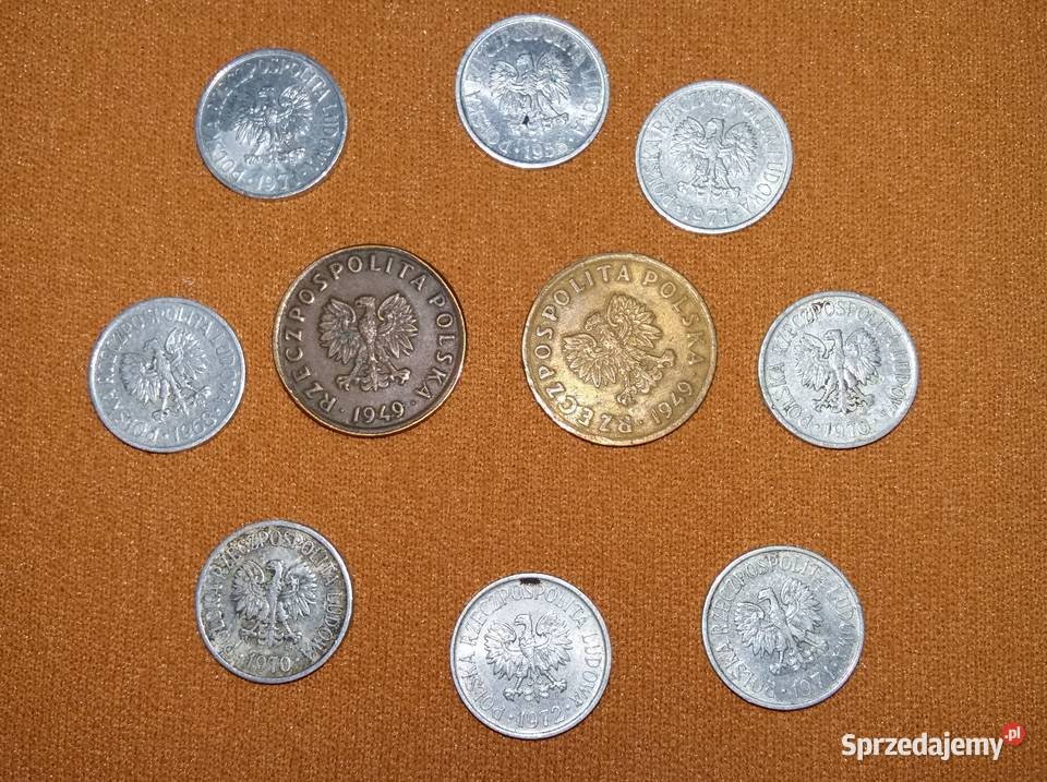 Moneta 5 groszy 1949 1958 1968 1970 1971 Łódź