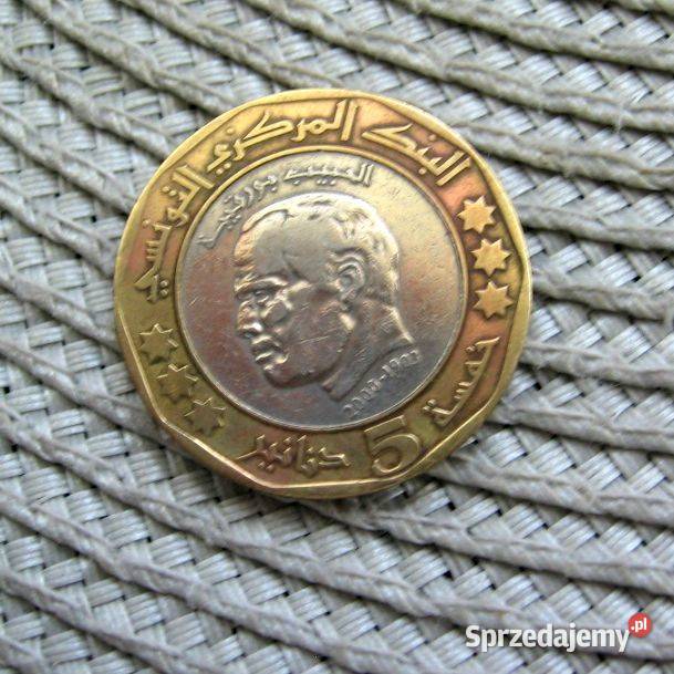 Tunezja 5 Dinarów 2002r Habib Bourguiba Kalisz
