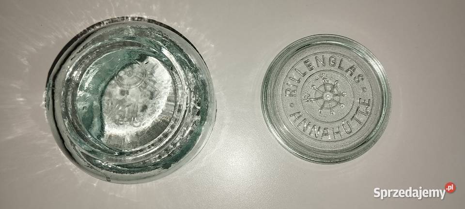 Unikat Słój Wecka 05 l huta Rillenglas Annahutte Warszawa