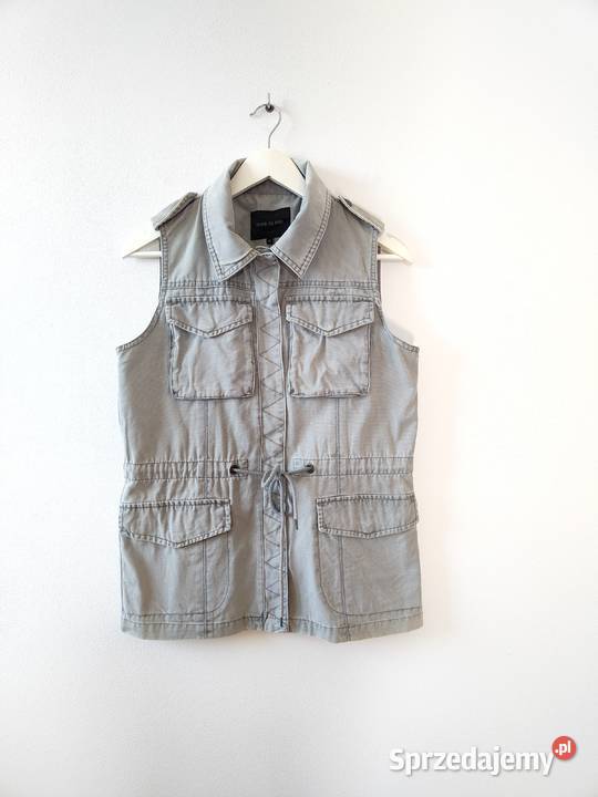 Szara jeansowa kamizelka River Island Vintage Rozmiar 36(S) Jasło