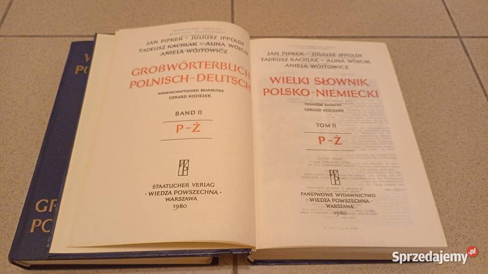 WIELKI SŁOWNIK POLSKONIEMIECKI I NIEMIECKOPOLSKI wielkopolskie Tarnowo Podgórne