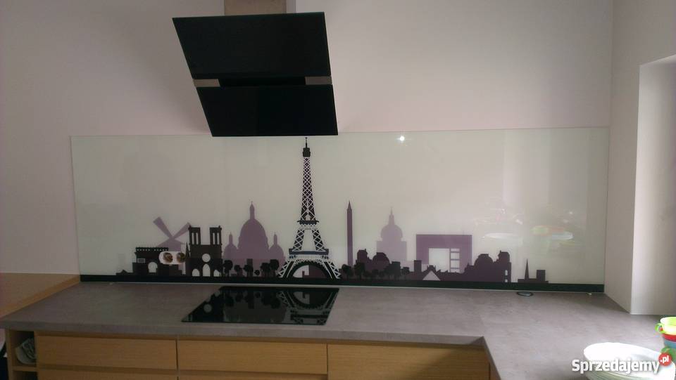 Szklane panele ścienne z grafiką Warszawa