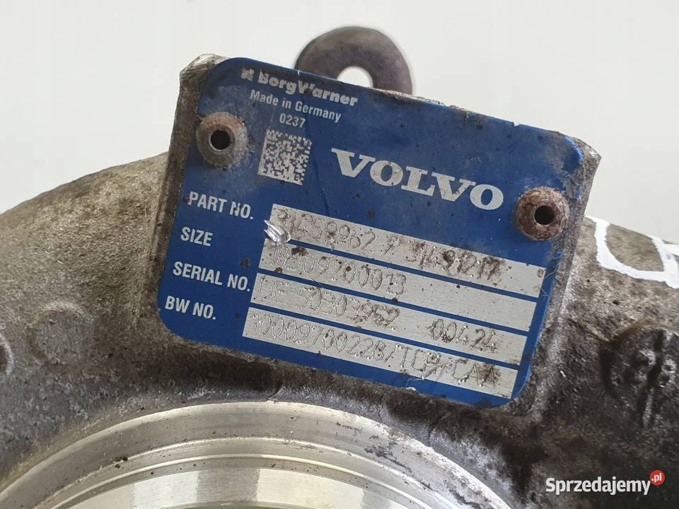 Volvo XC60 S60 V60 II 20 D3 TURBOSPRĘŻARKA turbo
