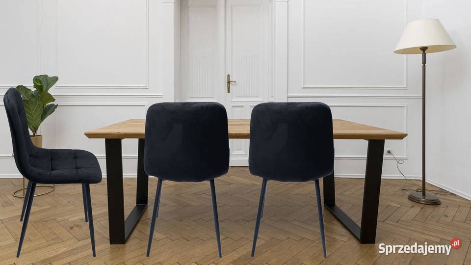 Krzesło tapicerowane welurowe do salonu jadalni