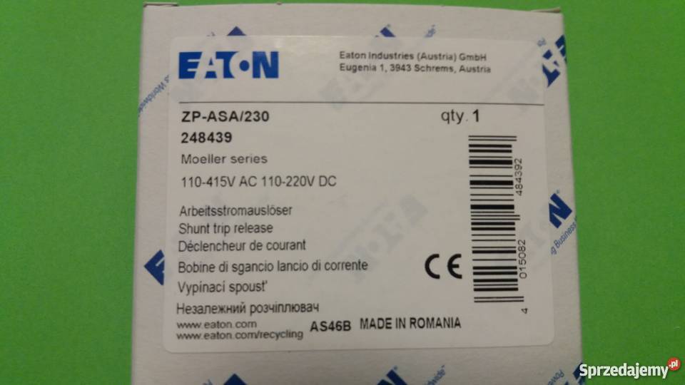 Wyzwalacz wzrostowy ZPASA230 110415V ACDC mazowieckie Wyszków