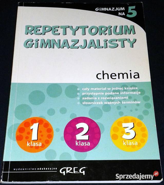 Chemia Repetytorium ginazjalisty Joanna Pabian lubelskie sprzedam