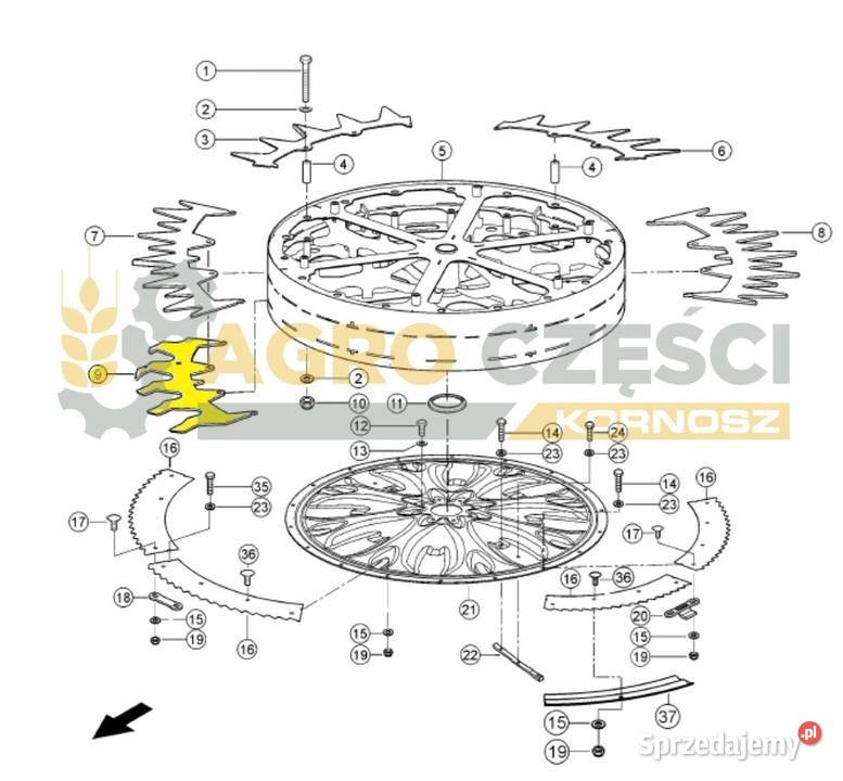 0004999651Segment rotora gwiazda Claas Orbis Boruja Kościelna sprzedam
