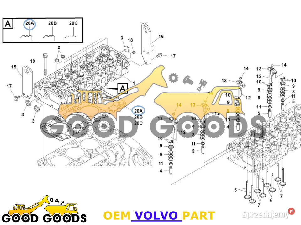 VOLVO USZCZELKA GŁOWICY STD 115 L30G D33M Władysławów