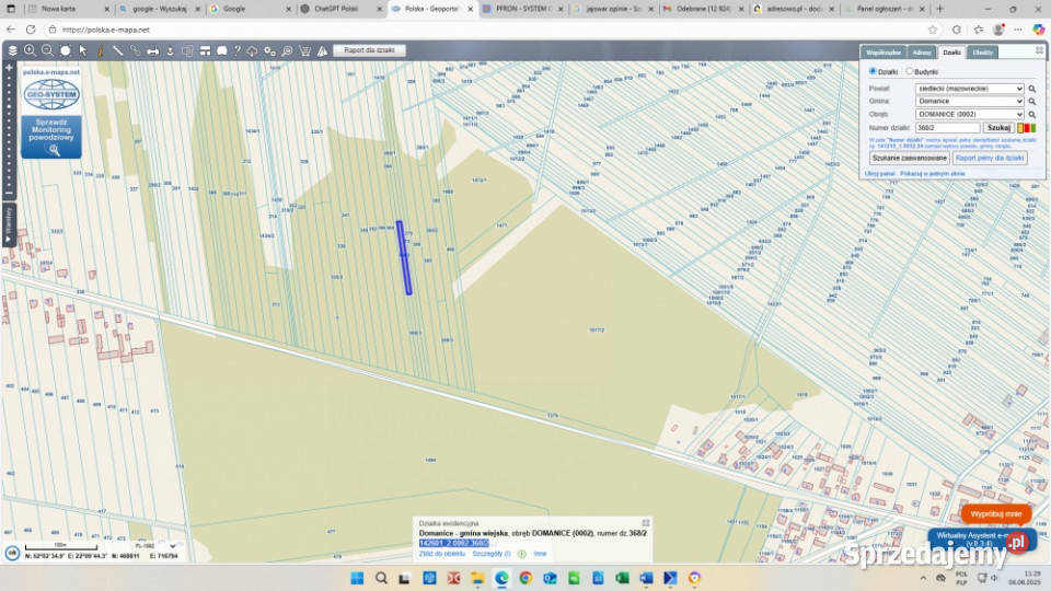 Działka na sprzedaż rekreacyjna Domanice
