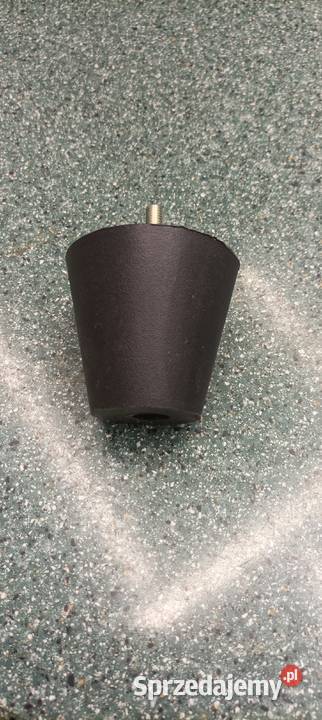 Stopka PCV czarna stożek ze śrubą FI 80 75 h 6 5 Dom i Ogród