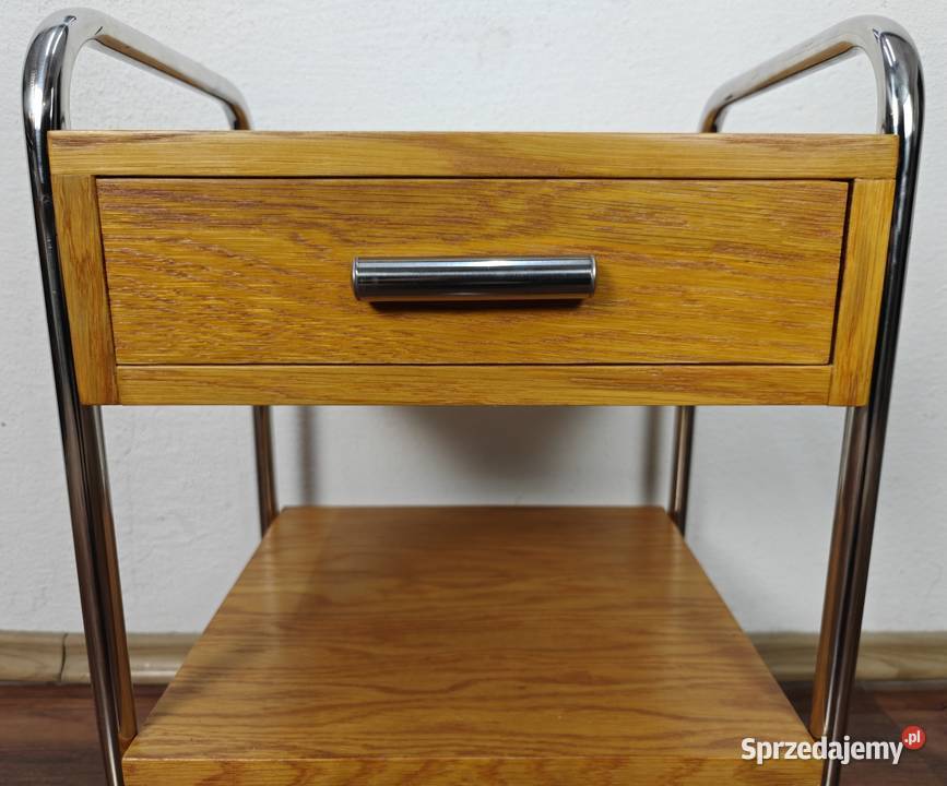 Szafki nocne stolik Chrom Dąb Jasny Art Deco Nocne mazowieckie Warszawa