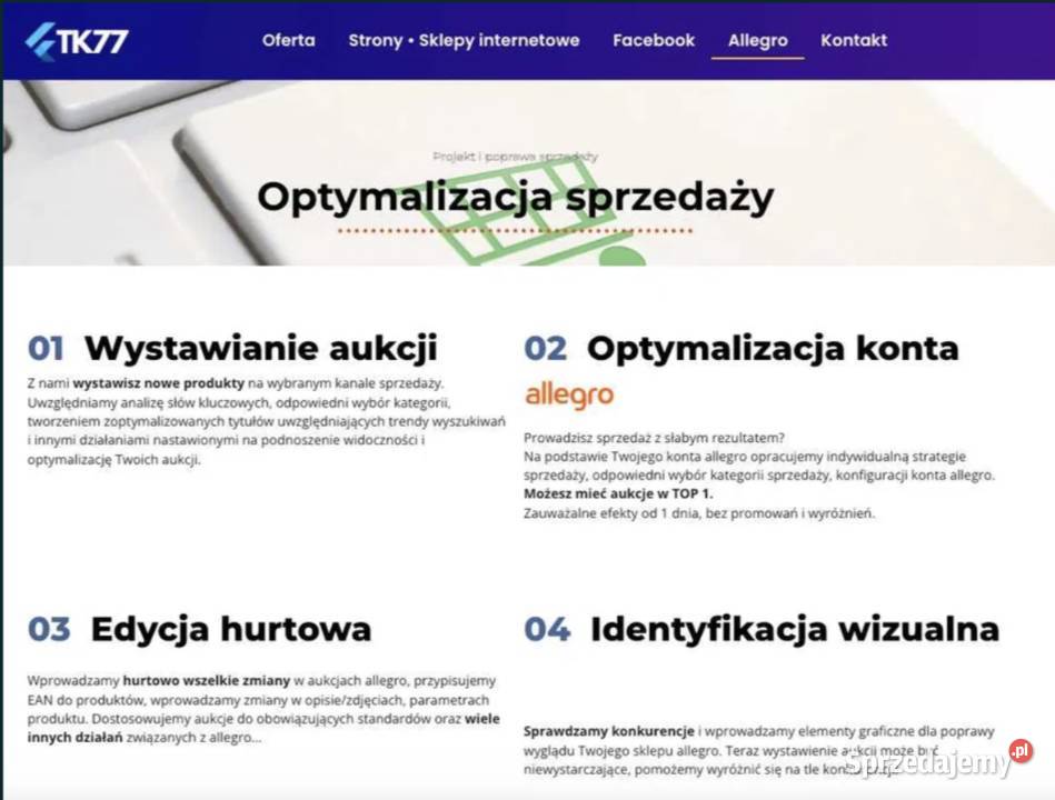 Poprawa Aukcji ALLEGRO Produktyzacja Baselinker Piła