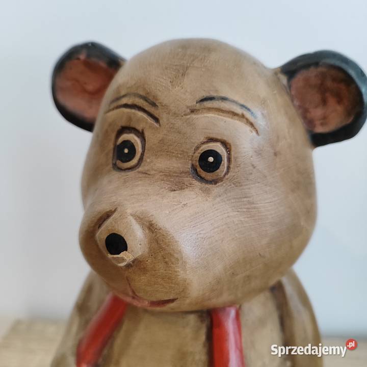 Dwie stare drewniane figurki Para misiów małopolskie Wola Łużańska sprzedam