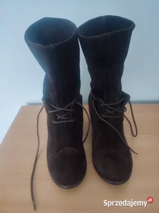 Botki Damskie Portugalskie 3724Na Słupku 24cm Czółenka