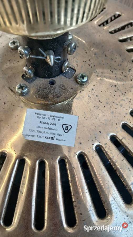 Żyrandol Z06 z wiatrakiem PRL vintage TYP łódzkie